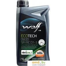 Моторное масло Wolf EcoTech 0W-20 SP/RC D1-3 1л