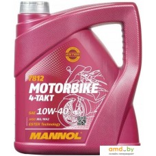 Моторное масло Mannol Motorbike 4-Takt 10W-40 4л