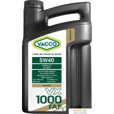 Моторное масло Yacco VX 1000 FAP 5W-40 5л