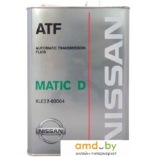 Трансмиссионное масло Nissan ATF Matic Fluid D 4л