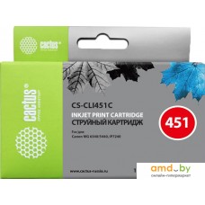 Картридж CACTUS CS-CLI451C (аналог Canon CLI-451C)