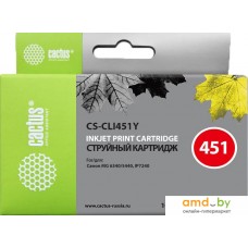 Картридж CACTUS CS-CLI451Y (аналог Canon CLI-451Y)