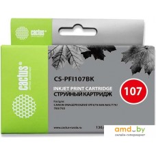 Картридж CACTUS CS-PFI107BK (аналог Canon PFI107BK)