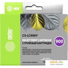 Картридж CACTUS CS-LC900Y (аналог Brother LC900Y)