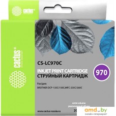 Картридж CACTUS CS-LC970C (аналог Brother LC970C)