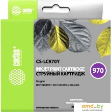 Картридж CACTUS CS-LC970Y (аналог Brother LC970Y)