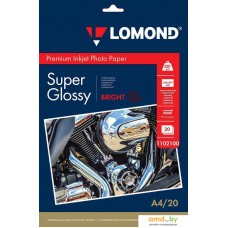 Фотобумага Lomond Bright Super Glossy A4 220 г/м2 20 л 1102100