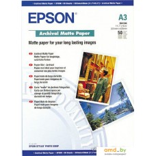 Фотобумага Epson Archival Matte Paper A3 192г/м2 50л (C13S041344)