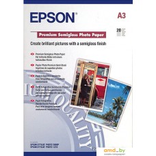 Фотобумага Epson Premium Semigloss Photo Paper A3 20 листов (C13S041334)