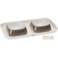 Миски на подставке Ferplast Glam Tray Small (коричневый)