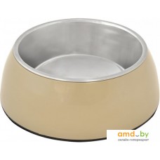 Миска Duvo Plus Feeding Bowl + Socket Glossy Uno 450 мл (бежевый)