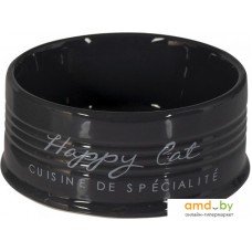 Миска Duvo Plus Bowl Stone Happy Cat (черный)