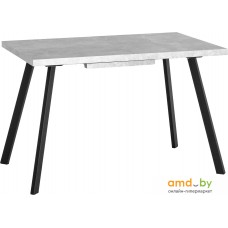 Кухонный стол Stool Group Plain 116-158x74 (бетон/черный)