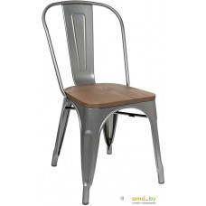 Стул Stool Group Tolix Wood YD-H440B-W YG-15 (серебристый матовый/темное дерево)