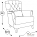 Интерьерное кресло Нижегородмебель Ирис ТК 963 (лекко фог). Фото №3