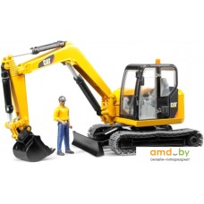 Игрушечный транспорт Bruder Cat Mini Excavator with worker 02466