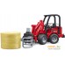 Игрушечный транспорт Bruder Schaffer Compact loader 2630 with bale gripper + bale 02192. Фото №5