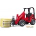 Игрушечный транспорт Bruder Schaffer Compact loader 2630 with bale gripper + bale 02192. Фото №9