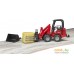 Игрушечный транспорт Bruder Schaffer Compact loader 2630 with bale gripper + bale 02192. Фото №10