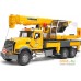 Игрушечный транспорт Bruder MACK Granite Liebherr crane truck 02818. Фото №1