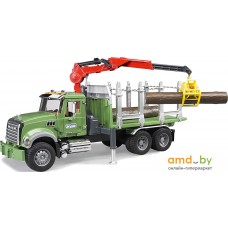 Игрушечный транспорт Bruder MACK Granite Timber truck with 3 trunks 02824