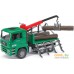 Игрушечный транспорт Bruder MAN Timber truck with loading crane 02769. Фото №1