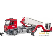 Игрушечный транспорт Bruder Mercedes-Benz Arocs Roll-Off Container & Schaeff excavat 03624