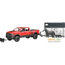 Игрушечный транспорт Bruder RAM 2500 Power Wagon with horse trailer and horse 02501