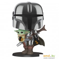 Фигурка Funko Bobble Star Wars Mandalorian with Child Chrome 10