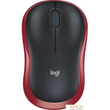 Мышь Logitech M186 (черный/красный)