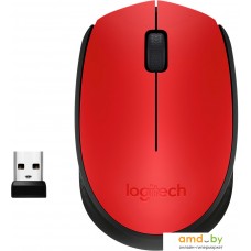 Мышь Logitech M171 Wireless Mouse красный/черный [910-004641]