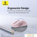 Мышь Baseus F02 Ergonomic Wireless Mouse (розовый, без батарейки в комплекте). Фото №5