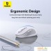 Мышь Baseus F02 Ergonomic Wireless Mouse (белый, без батарейки в комплекте). Фото №5