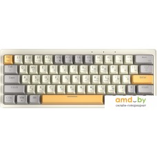 Клавиатура Cyberlynx ZA63 Pro Beige Gray Yellow (TNT Yellow)