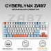 Клавиатура Cyberlynx ZA87 White Blue Orange (TNT Yellow). Фото №13