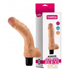 Вибратор Lovetoy С мошонкой Real feel flexi 23 см/4 см