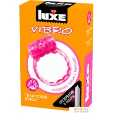 Виброкольцо LUXE Vibro Техасский бутон + презерватив