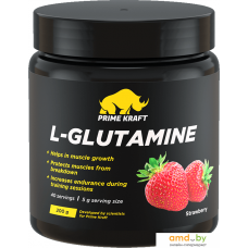 Аминокислоты Prime Kraft L-Glutamine (200г, клубника)