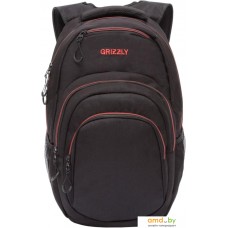 Школьный рюкзак Grizzly RQ-003-31 (черный/красный)