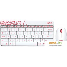 Клавиатура + мышь Logitech MK240 Nano (белый)