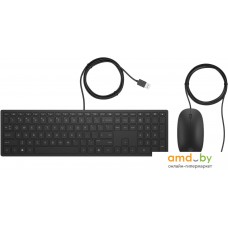 Офисный набор HP Pavilion 400 (клавиатура + мышь, черный)