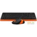 Клавиатура + мышь A4Tech Fstyler FG1010 (черный/оранжевый). Фото №2