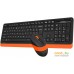 Клавиатура + мышь A4Tech Fstyler FG1010 (черный/оранжевый). Фото №3