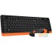 Клавиатура + мышь A4Tech Fstyler FG1010 (черный/оранжевый). Фото №4