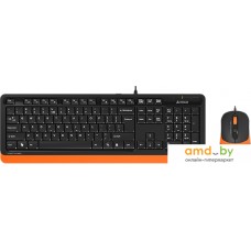 Клавиатура + мышь A4Tech Fstyler F1010 (черный/оранжевый)