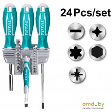 Набор отвертка с битами Total TACSD302462 (24 предмета)
