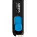 USB Flash ADATA DashDrive UV128 128GB (черный/синий). Фото №1