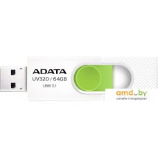 USB Flash ADATA UV320 64GB (белый/зеленый)