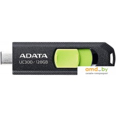 USB Flash ADATA UC300 128GB (черный/зеленый)