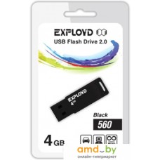 USB Flash Exployd 560 4GB (черный) [EX-4GB-560-Black]